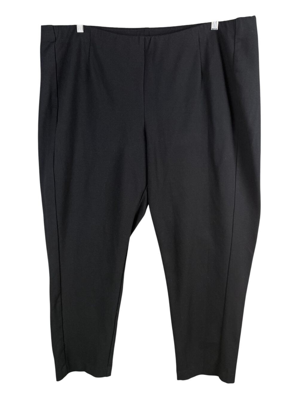 J. Jill Women's 3X Ponte Slim Leg Pants Pull On Black Stretch 44 x 28